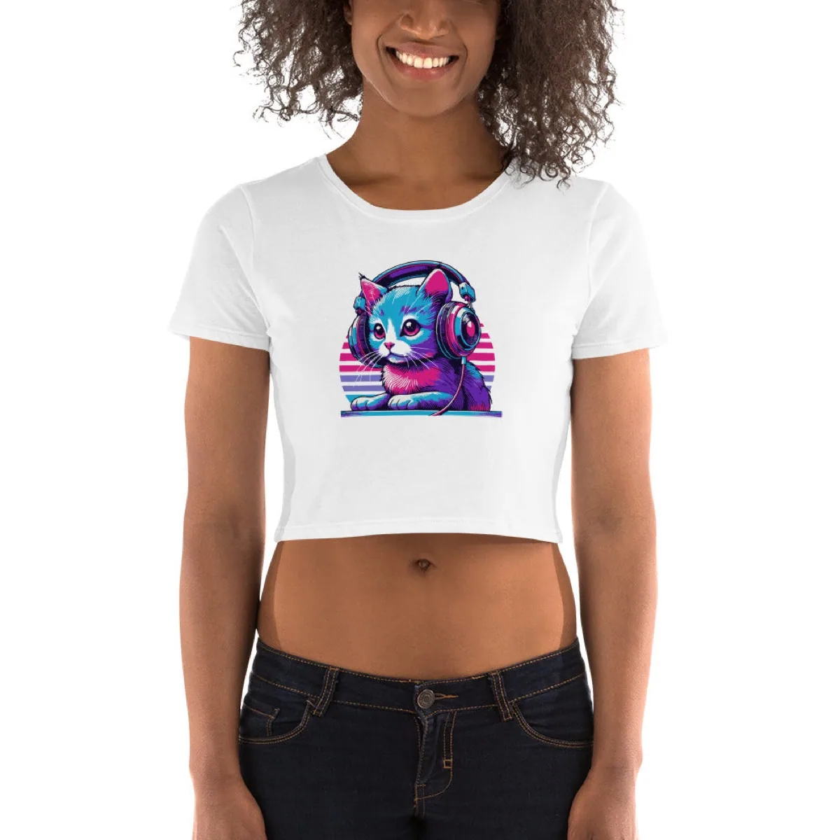 DJ Kitten Fitted Crop Tee