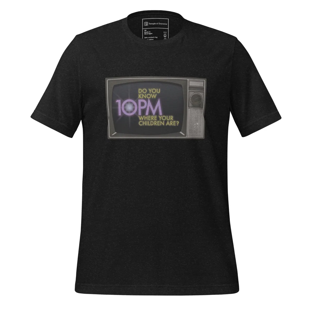 Do You Know Where Your Children Are? Retro Tee, black heather