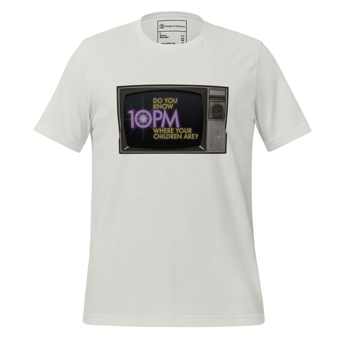 Do You Know Where Your Children Are? Retro Tee, silver