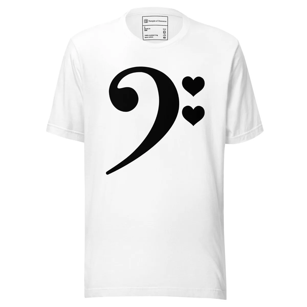 For The Love of Bass Unisex Tee, white
