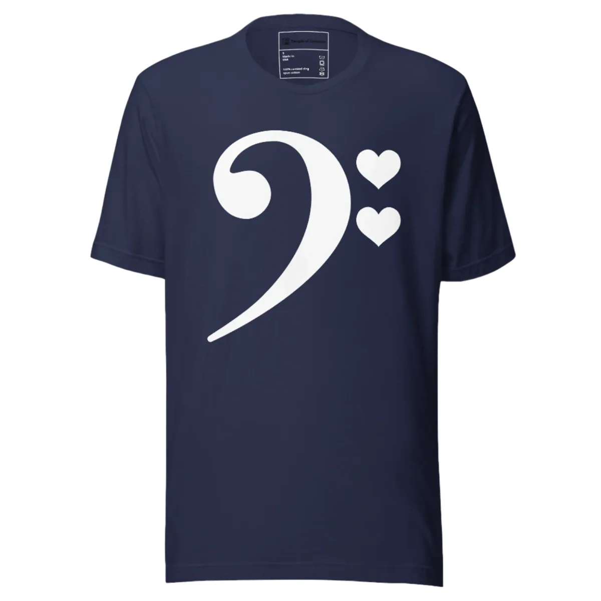 For the Love of Bass Unisex Tee, navy