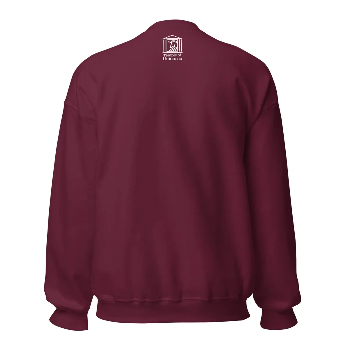 Hard Beats University Unisex Sweatshirt, maroon, back