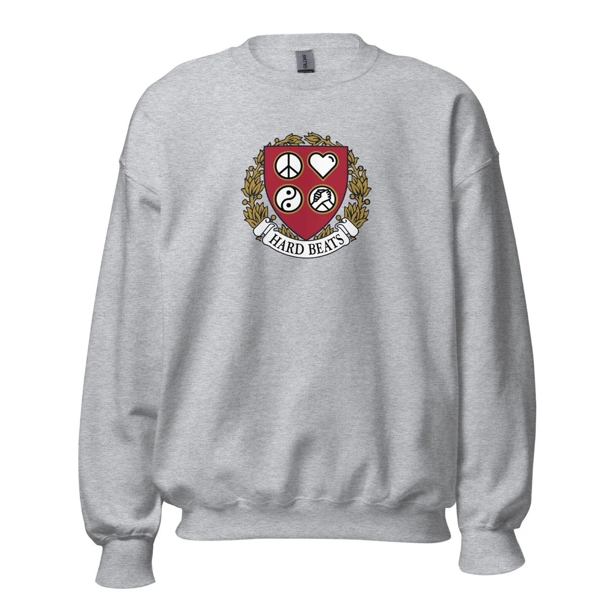 Hard Beats University Unisex Sweatshirt, sport grey, front