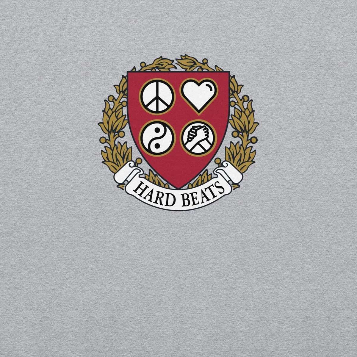 Hard Beats University Unisex Sweatshirt, sport grey, detail