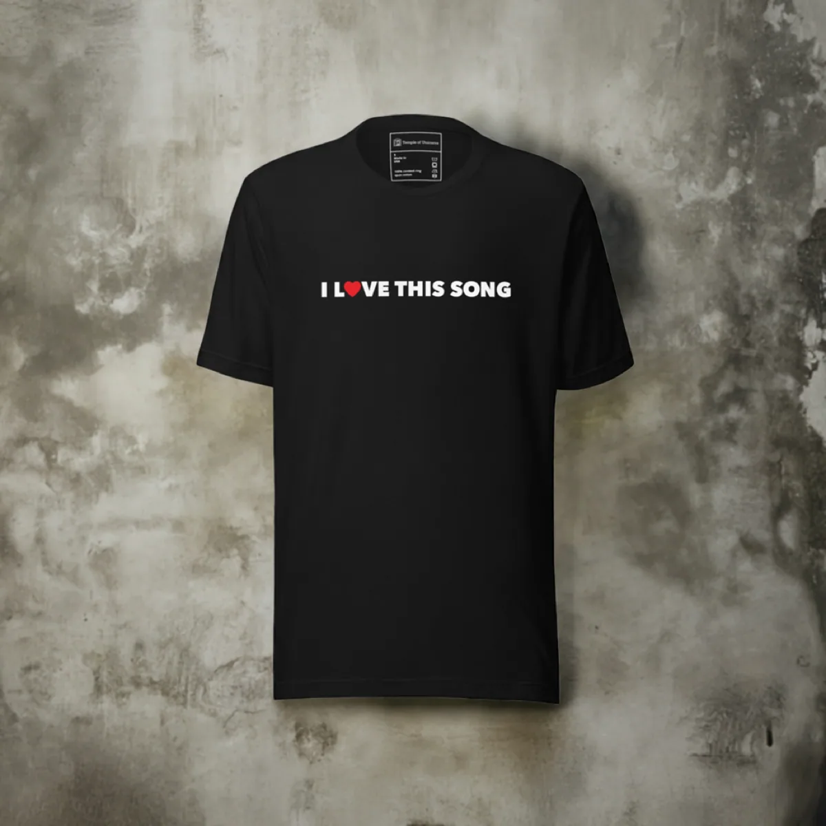 I Love This Song Statement Tee, black