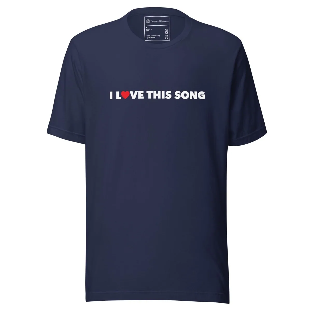 I Love This Song Statement Tee, navy