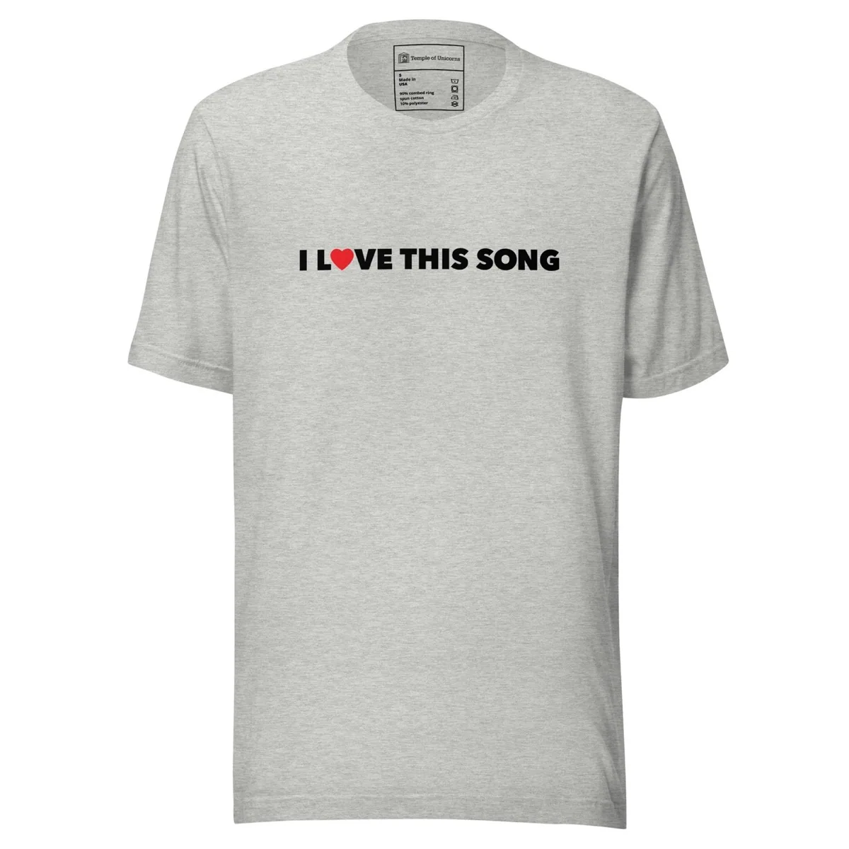 I Love This Song Statement Tee, athletic heather
