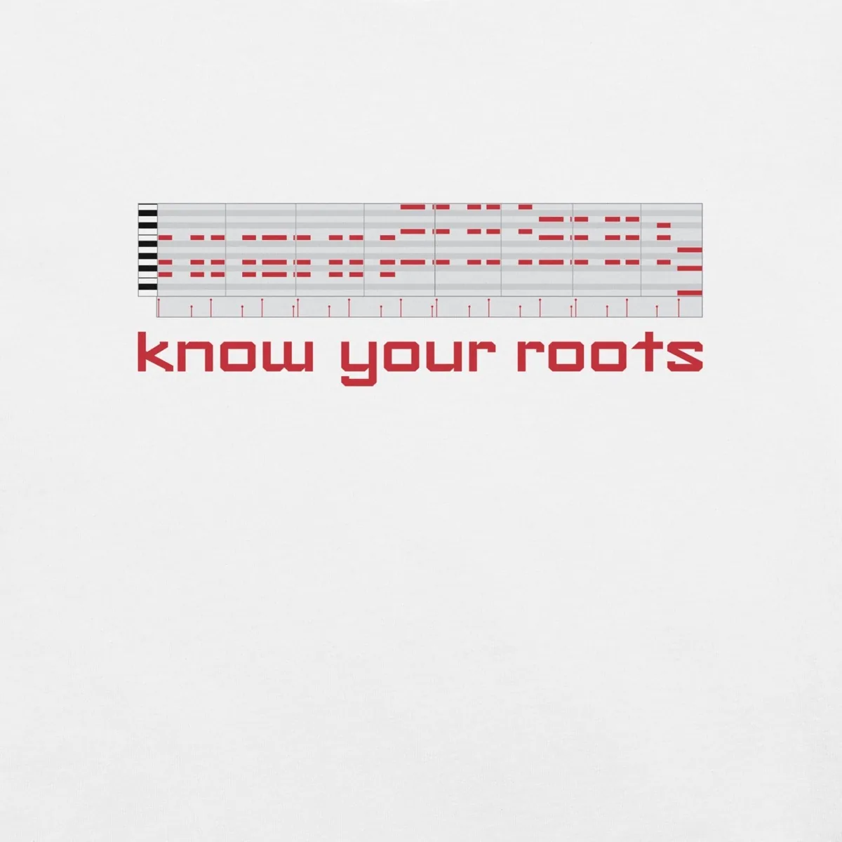 Know Your Roots MIDI Classic Tee, white