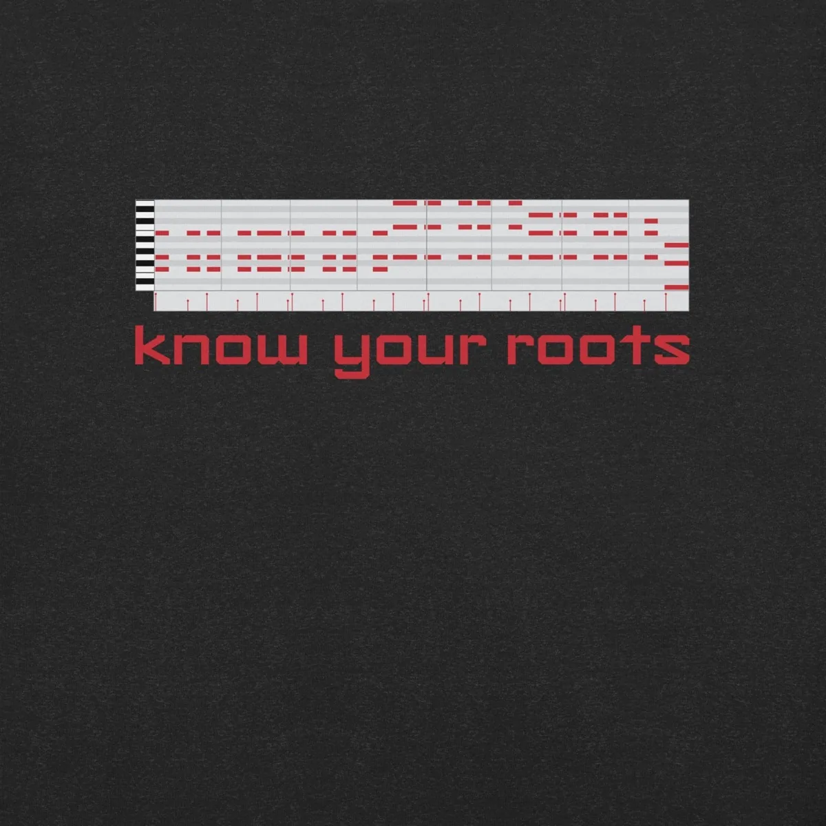Know Your Roots MIDI Classic Tee, black heather
