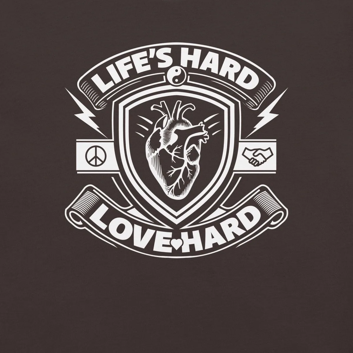 Love Hard Crest Unisex Tee
