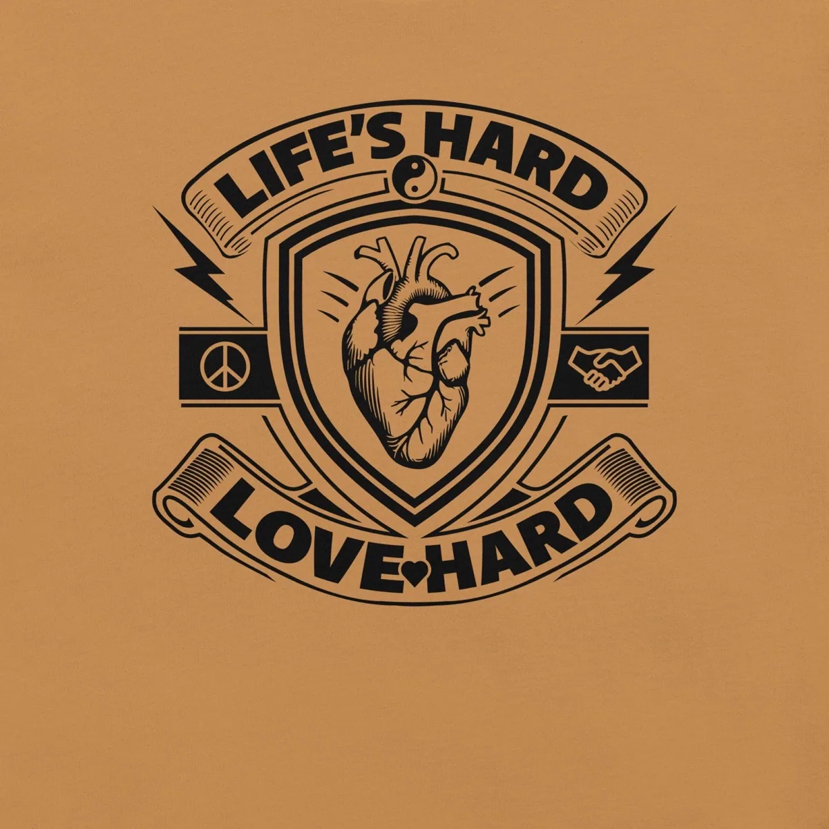 Love Hard Crest Unisex Tee