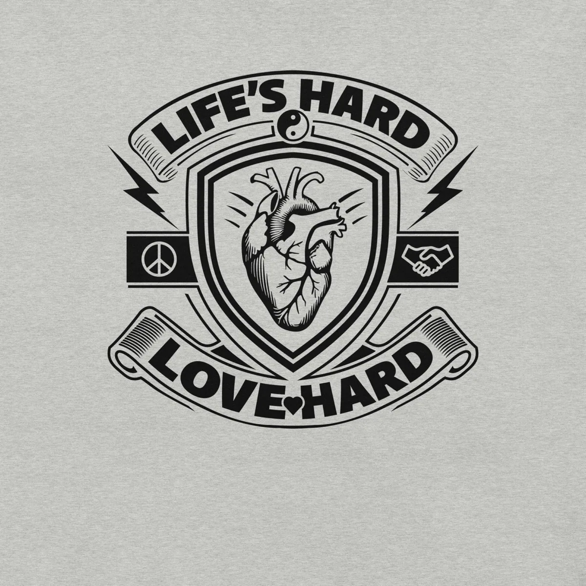 Love Hard Crest Unisex Tee