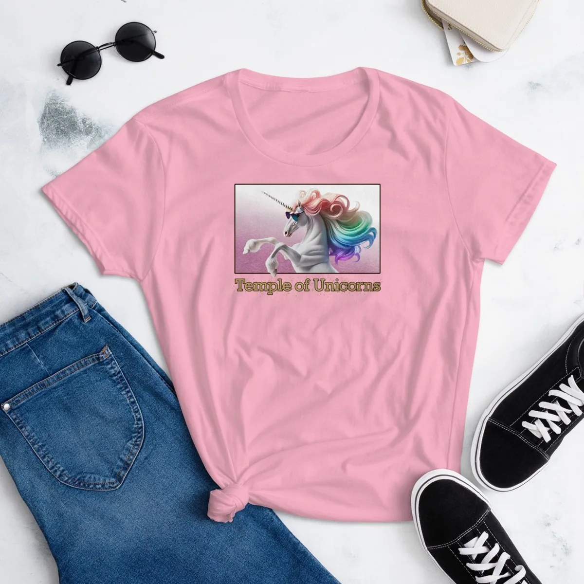 Magic Unicorn Women's tee, charity pink
