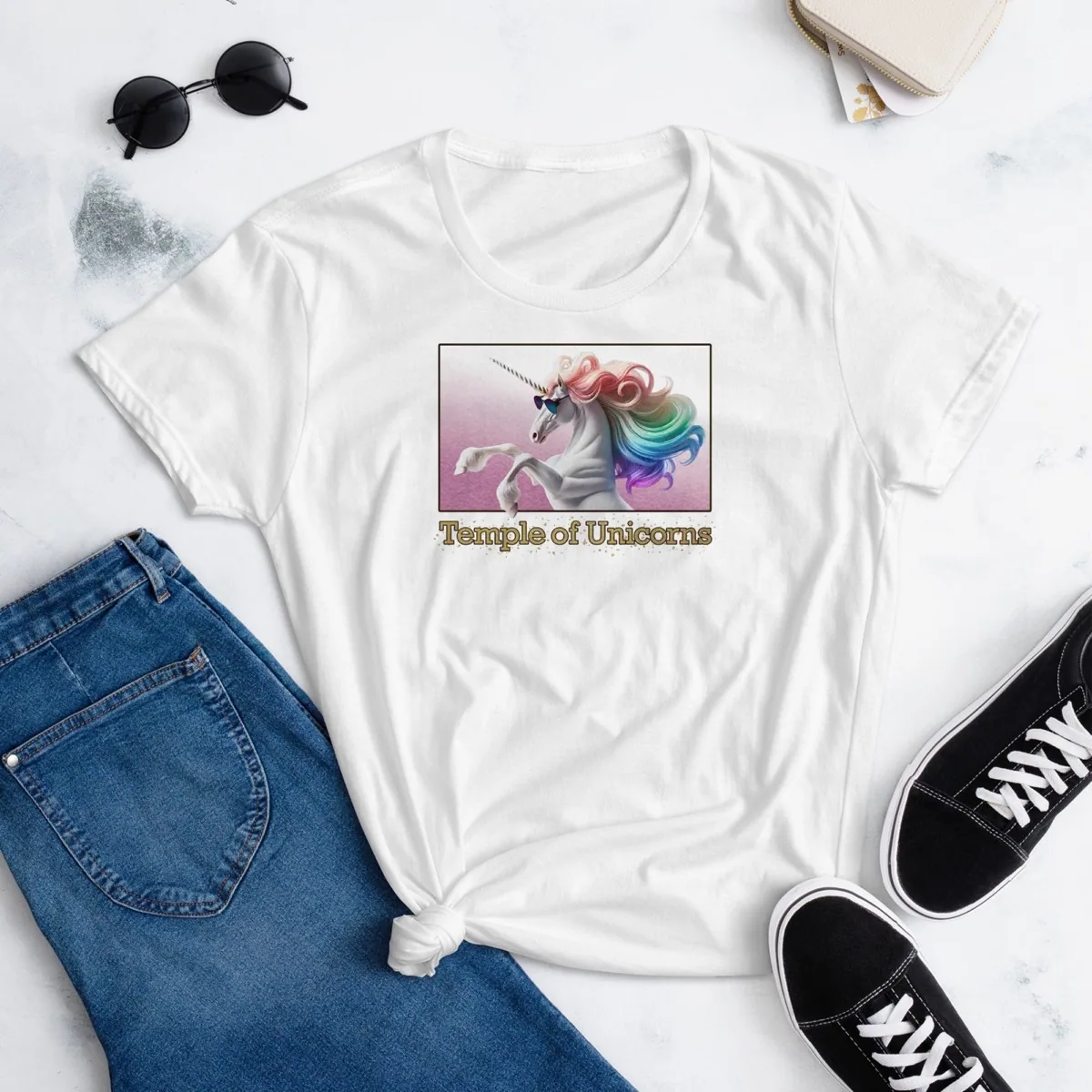 Magic Unicorn Women's tee, white