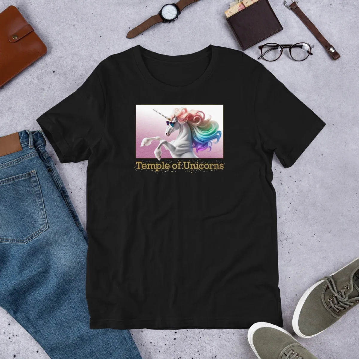Magic Unicorn Men's tee, black