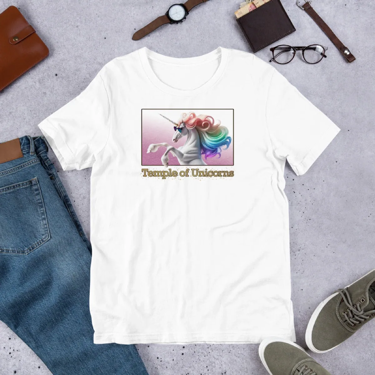 Magic Unicorn Men's tee, white