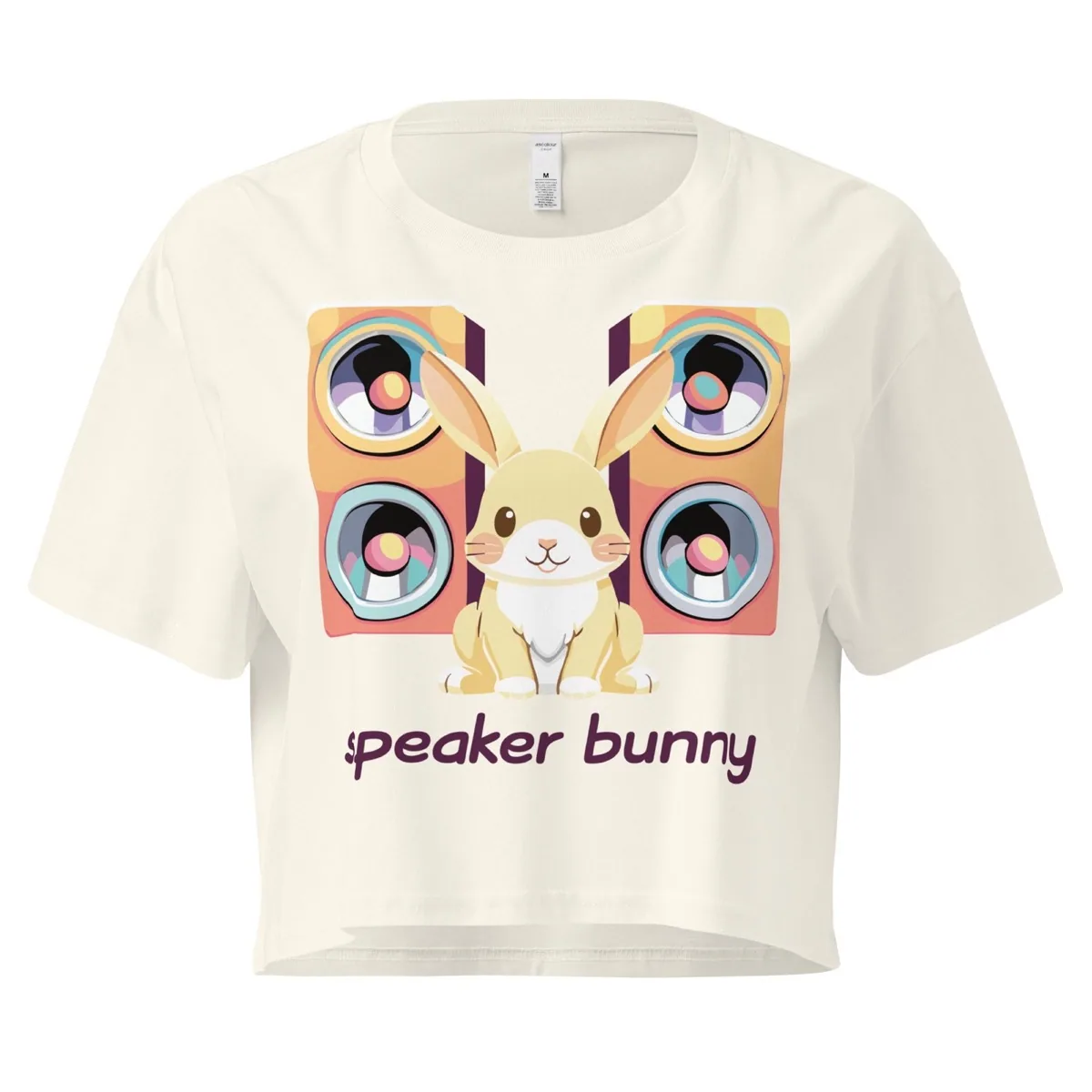 Speaker Bunny Crop Tee, natural