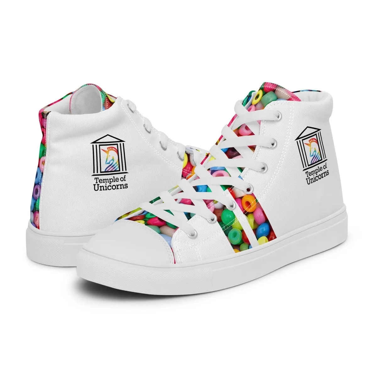 Spread PLUR Men's High Top Canvas Shoes