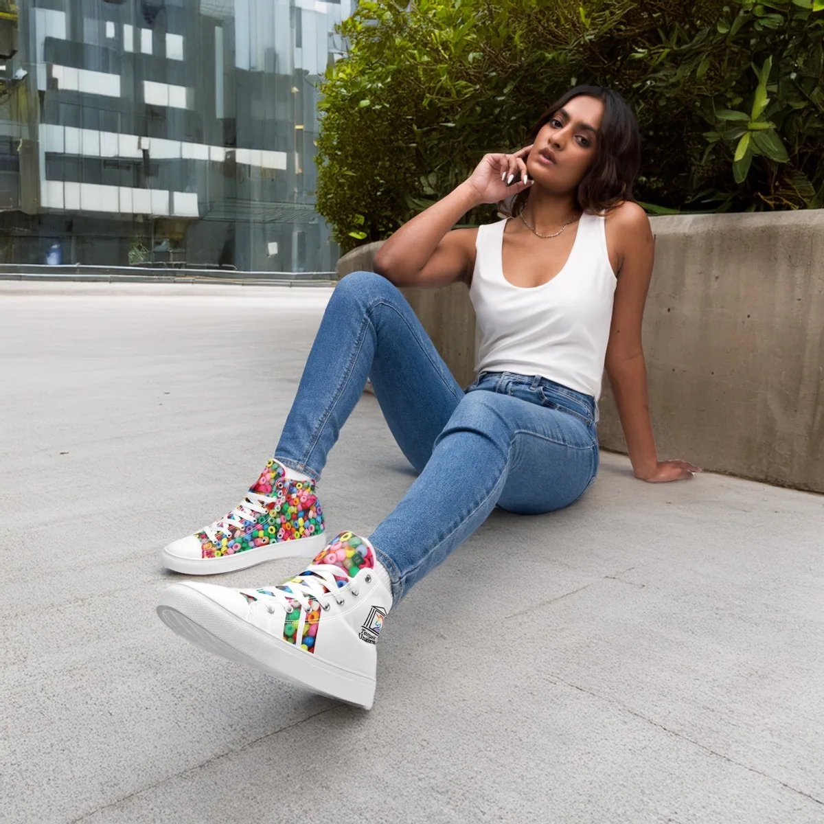 Spread PLUR Women's High Top Canvas Shoes