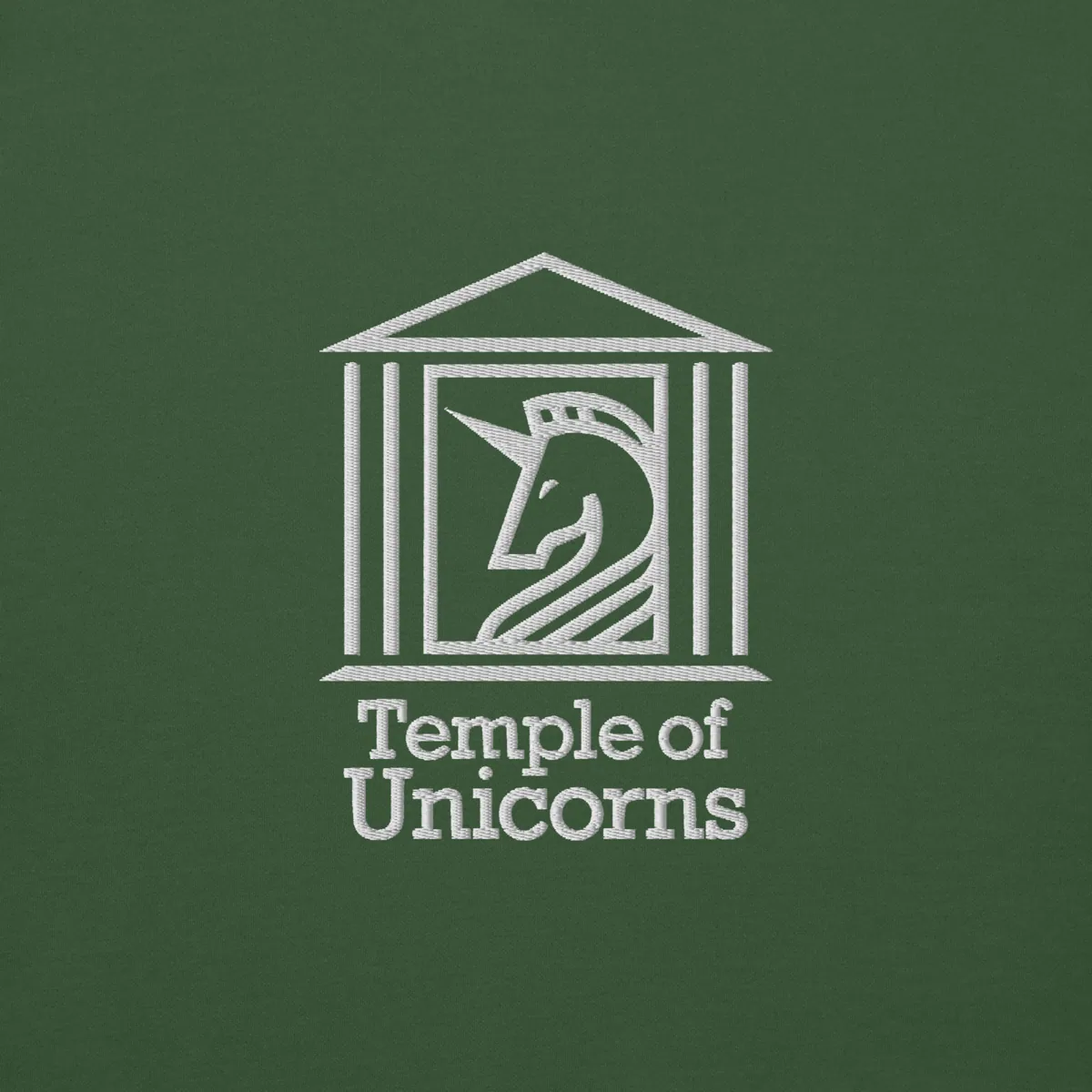 Temple of Unicorns Embroidered Hoodie