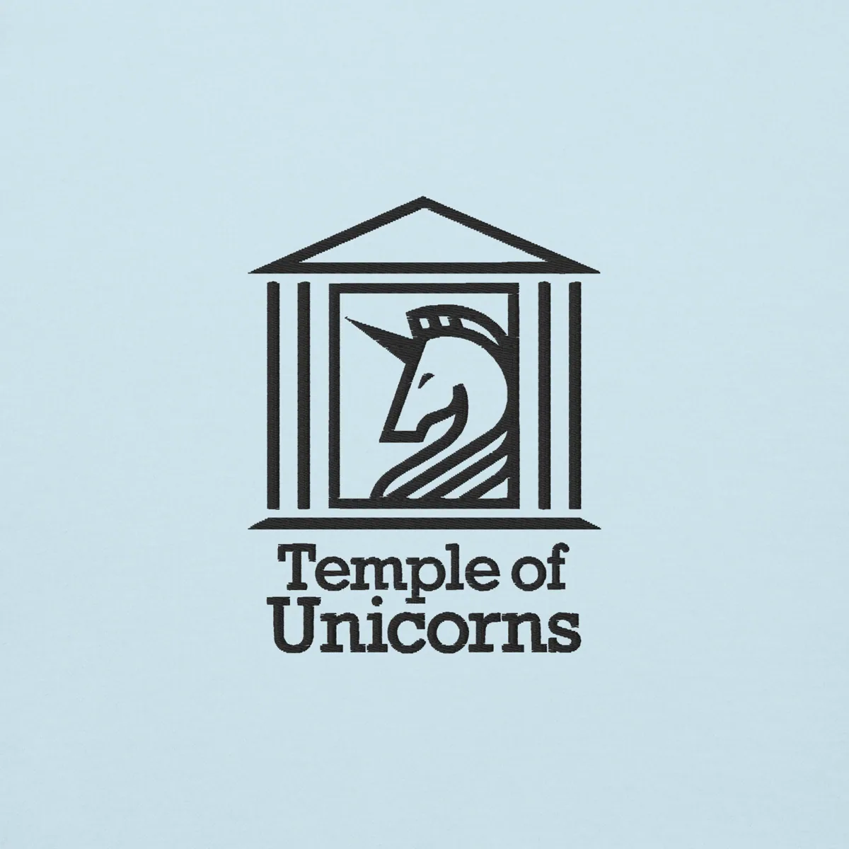 Temple of Unicorns Embroidered Hoodie