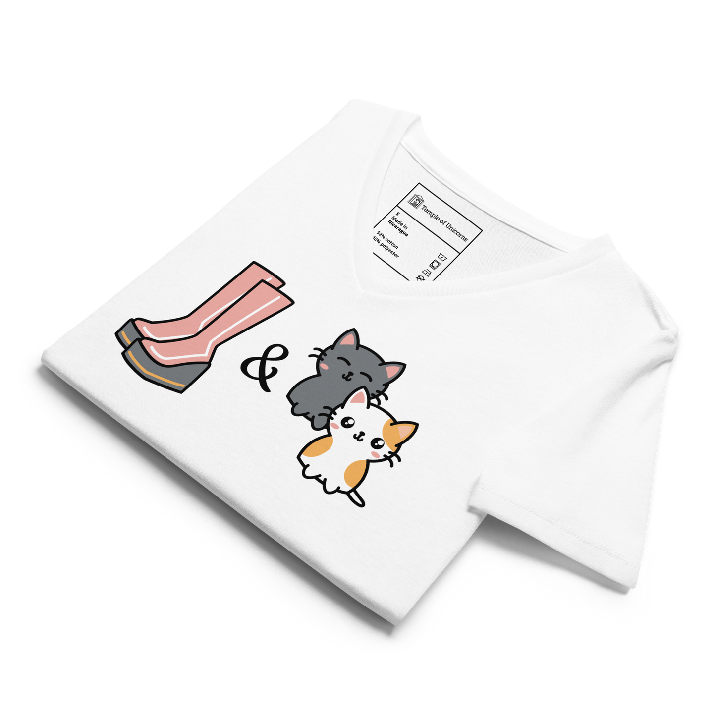 Boots & Cats Relaxed V-Neck Shirt